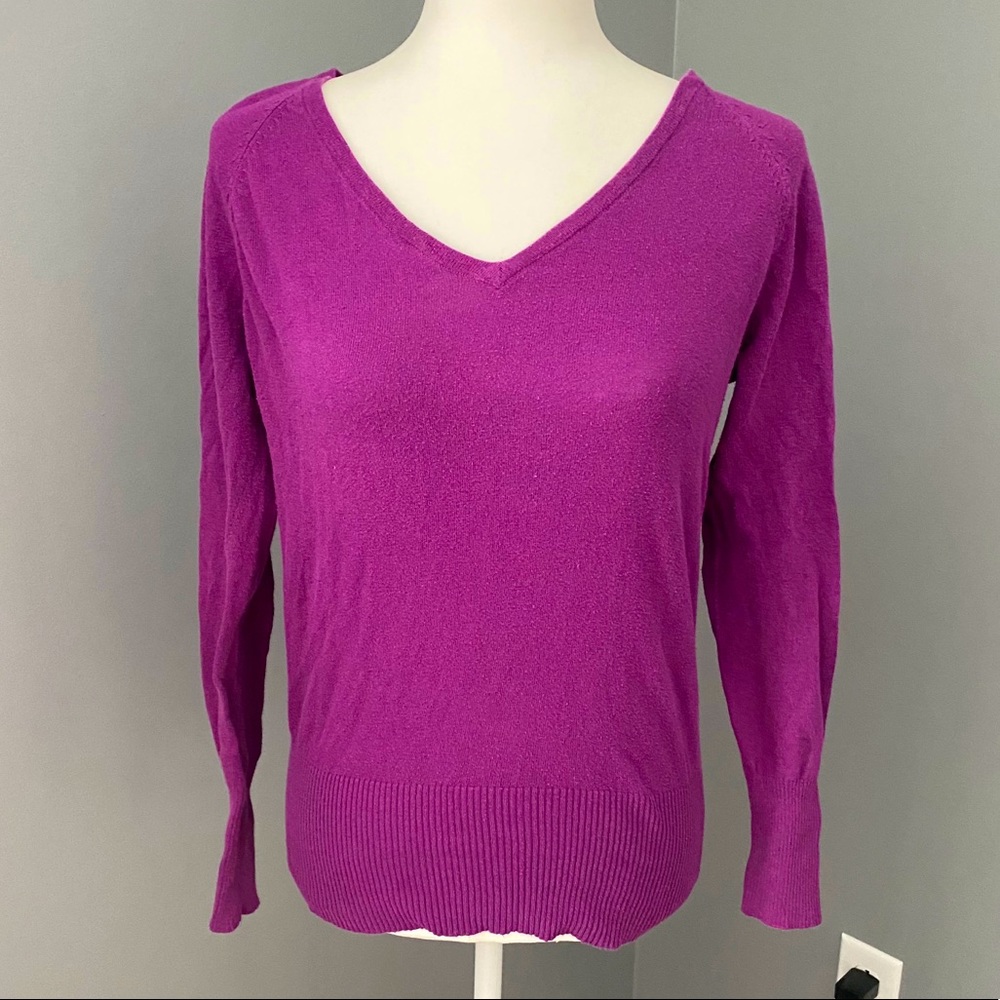 Absolutely Purple Zipper Back Sweater